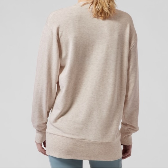 NWOT Athleta Purana VNeck Wrap Sweatshirt - Picture 3 of 8